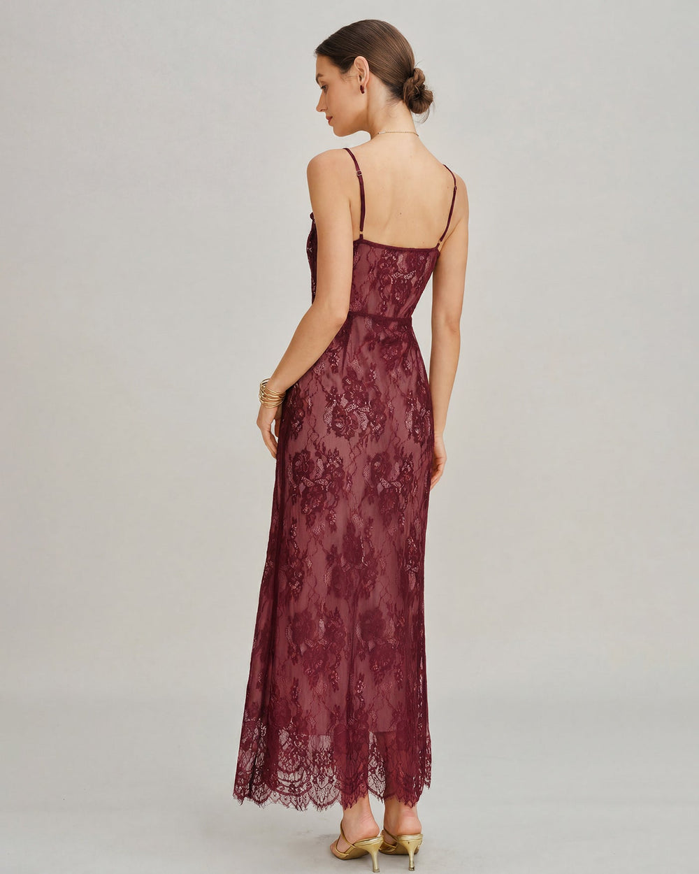 Vestido Ginevra | Elegancia en Encaje Tono Vino