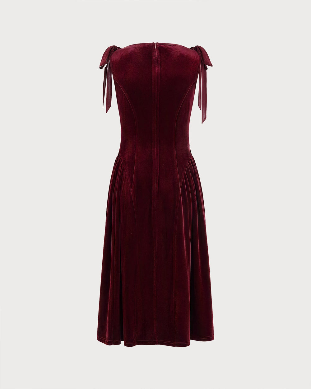 Vestido Genevieve | Elegancia en Terciopelo Tono Rojo