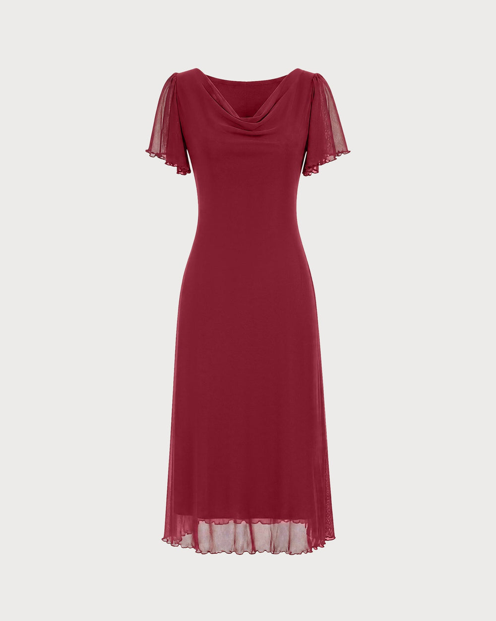 Vestido Sofía | Elegancia en Malla Tono Rojo