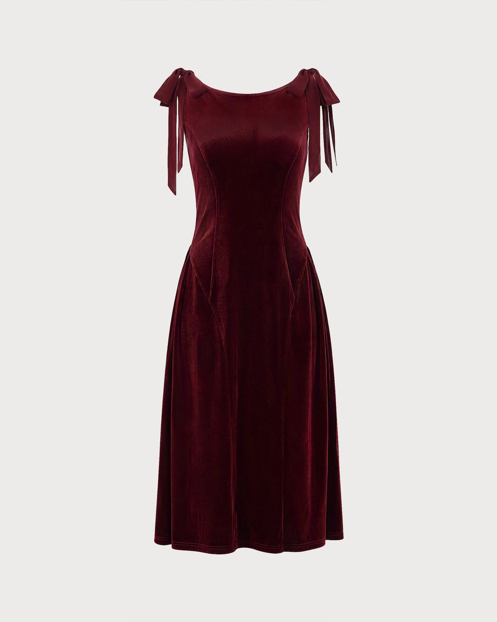 Vestido Genevieve | Elegancia en Terciopelo Tono Rojo