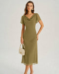 Vestido Regina | Elegancia en Malla Tono Verde