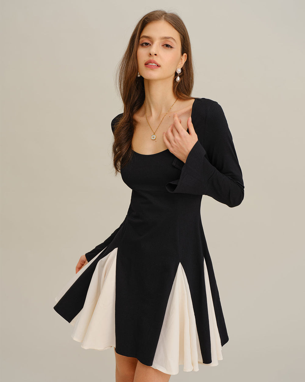 Vestido Valeria | Elegancia en Satén Tono Negro