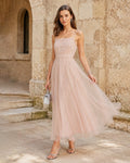 Vestido Bianca | Elegancia en Satén Tono Durazno