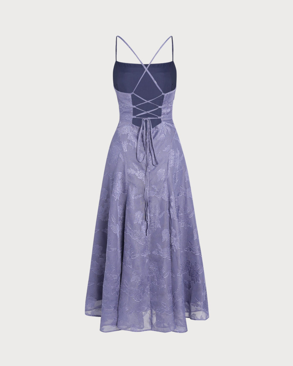 Vestido Luciana | Elegancia en Jacquard Tono Azul