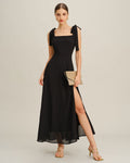 Vestido Ginevra | Elegancia en Gasa Tono Negro