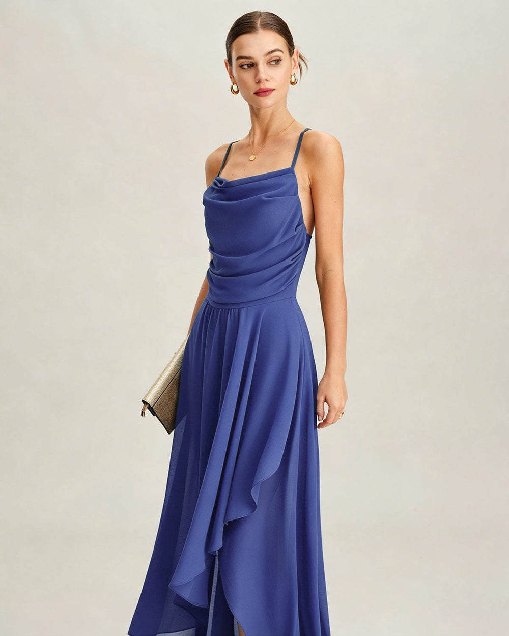 Vestido Blair | Elegancia en Gasa Tono Azul