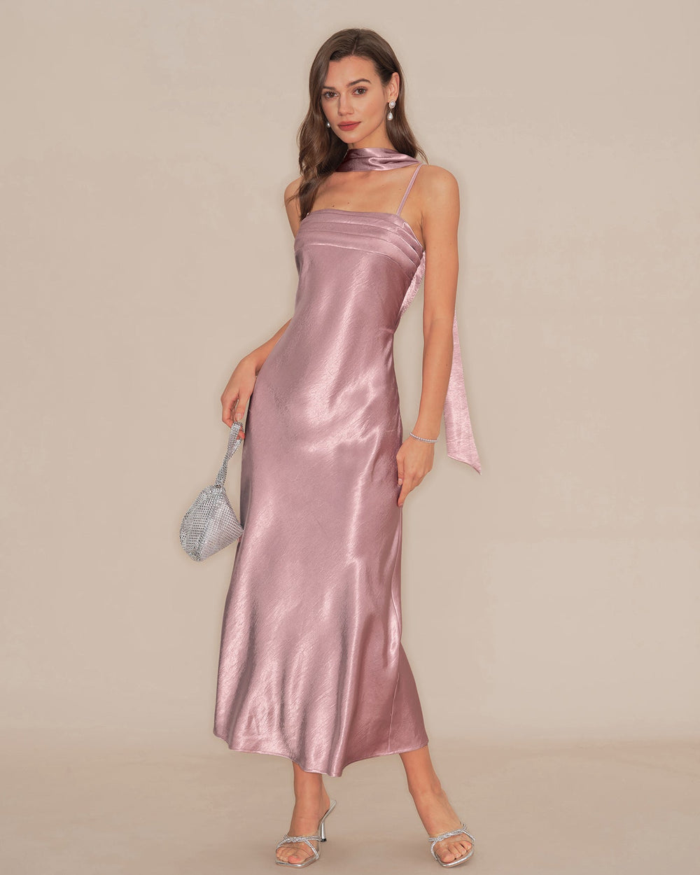 Vestido Valentina | Elegancia en Satén Tono Rosa