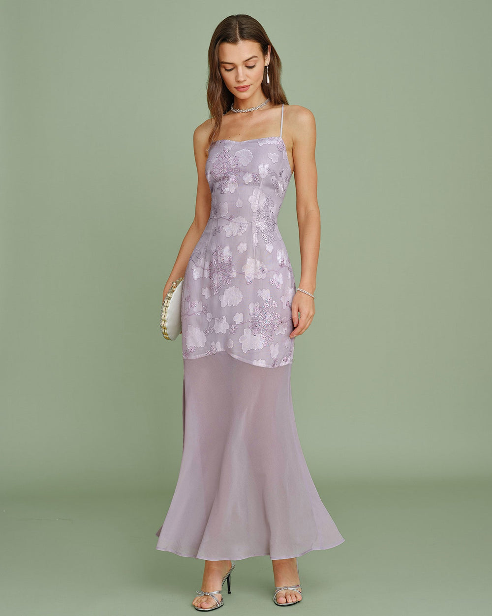 Vestido Renata | Elegancia en Jacquard Tono Morado
