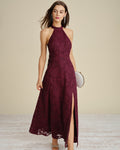 Vestido Antonella | Elegancia en Jacquard Tono Vino