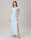 Vestido Valeria | Elegancia en Gasa Tono Azul