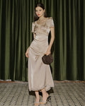 Vestido Isabella | Elegancia en Encaje Tono Durazno