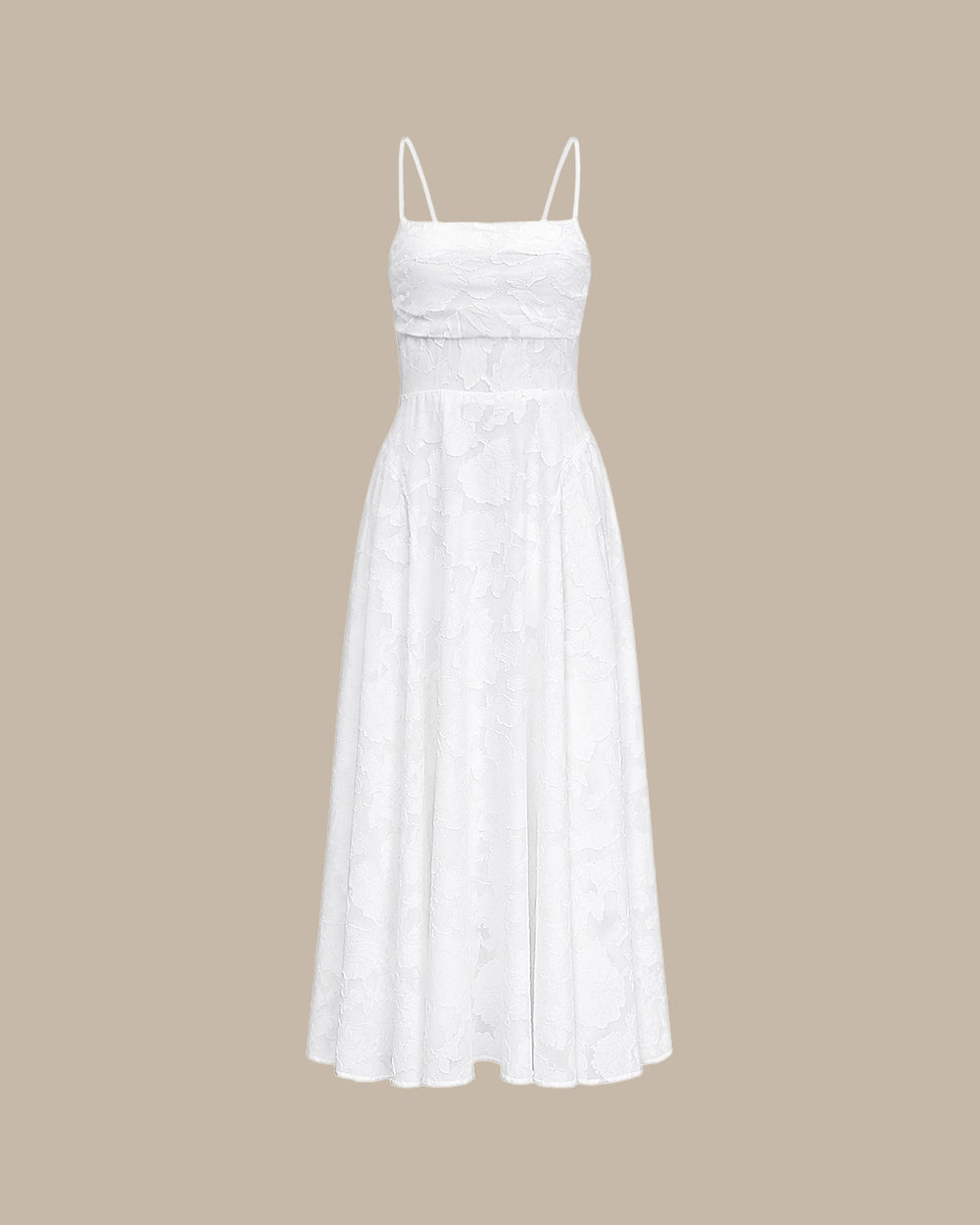 Vestido Julieta | Elegancia en Jacquard Tono Blanco