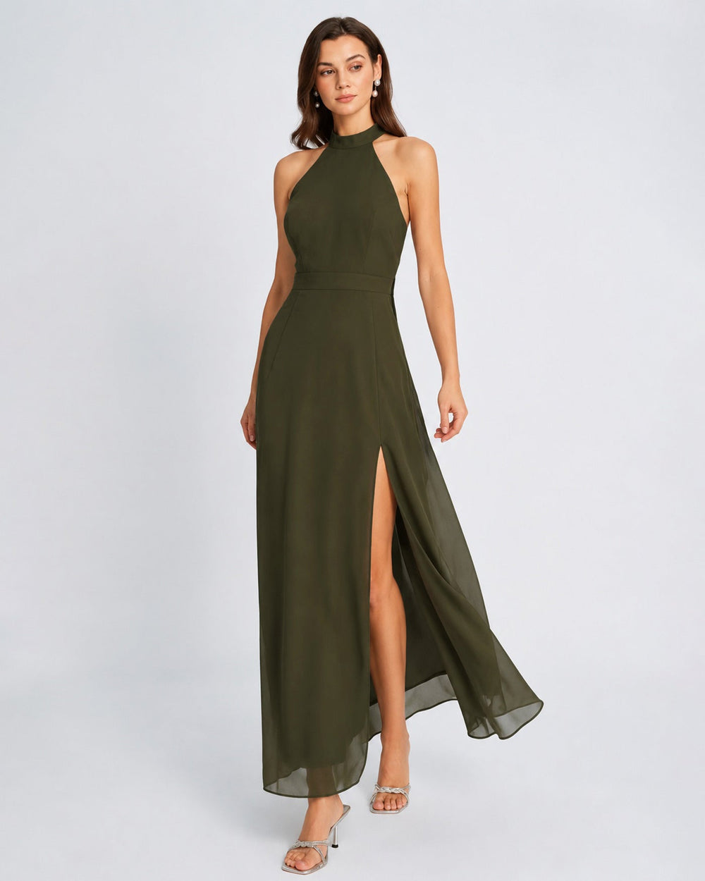 Vestido Miranda | Elegancia en Gasa Tono Verde