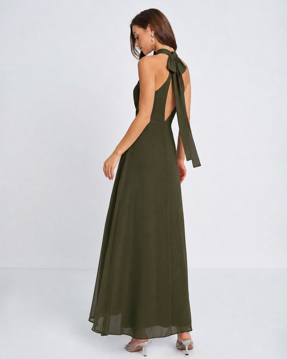 Vestido Miranda | Elegancia en Gasa Tono Verde