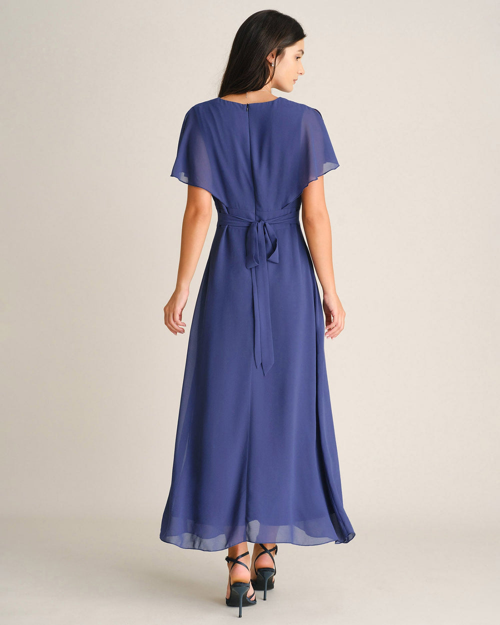 Vestido Ariadna | Elegancia en Gasa Tono Azul