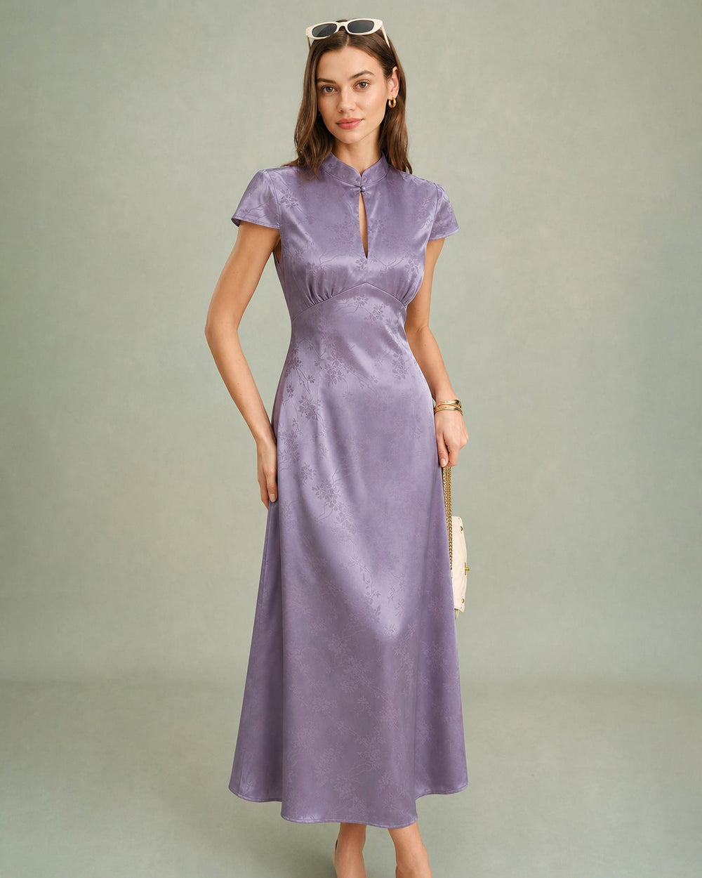 Vestido Blair | Elegancia en Satén Tono Morado