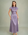 Vestido Blair | Elegancia en Satén Tono Morado