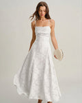 Vestido Julieta | Elegancia en Jacquard Tono Blanco