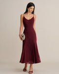 Vestido Fiorella | Sirena Vino Bordado