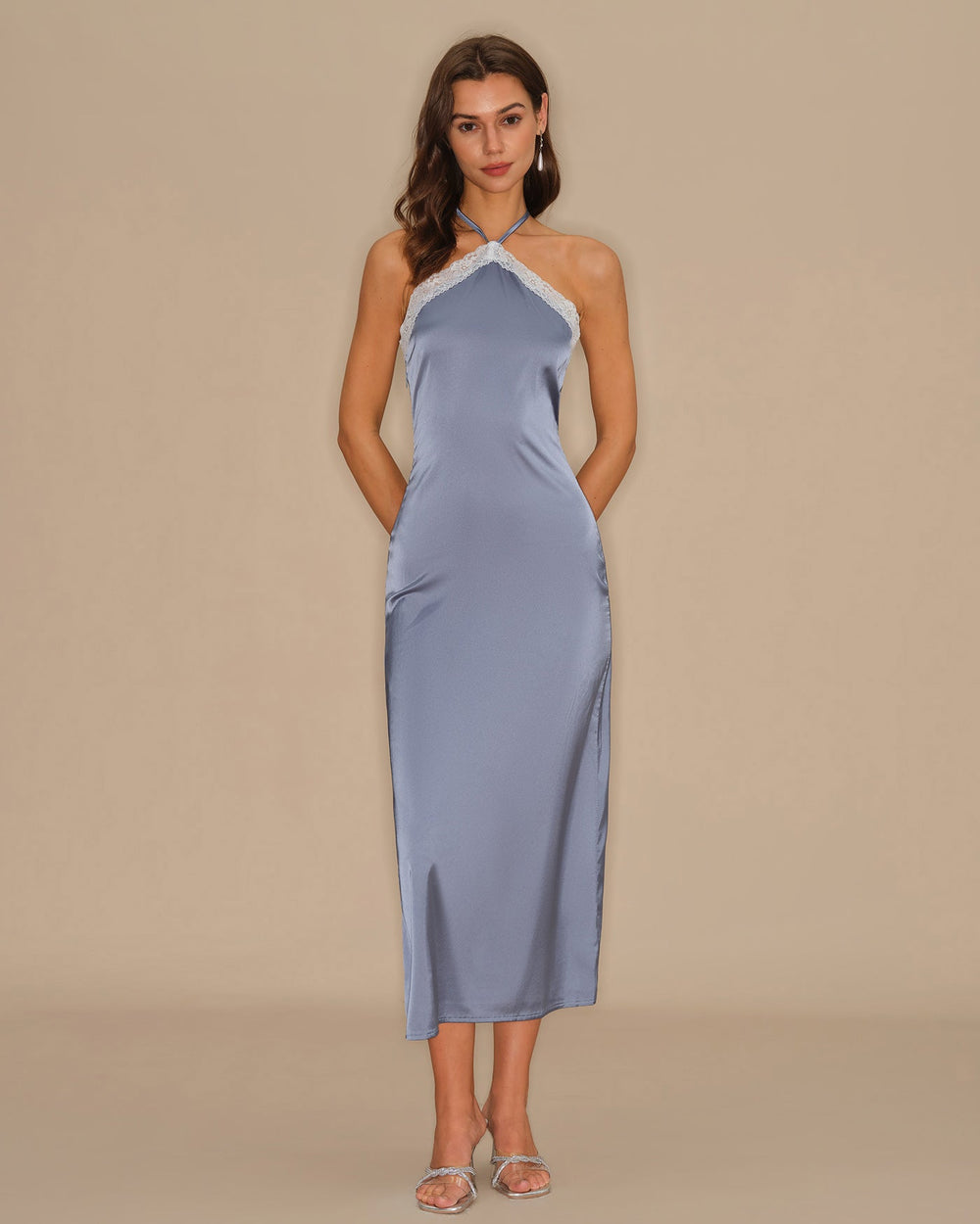 Vestido Camila | Elegancia en Encaje Tono Azul