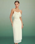 Vestido Emilia | Elegancia en Gasa Tono Durazno