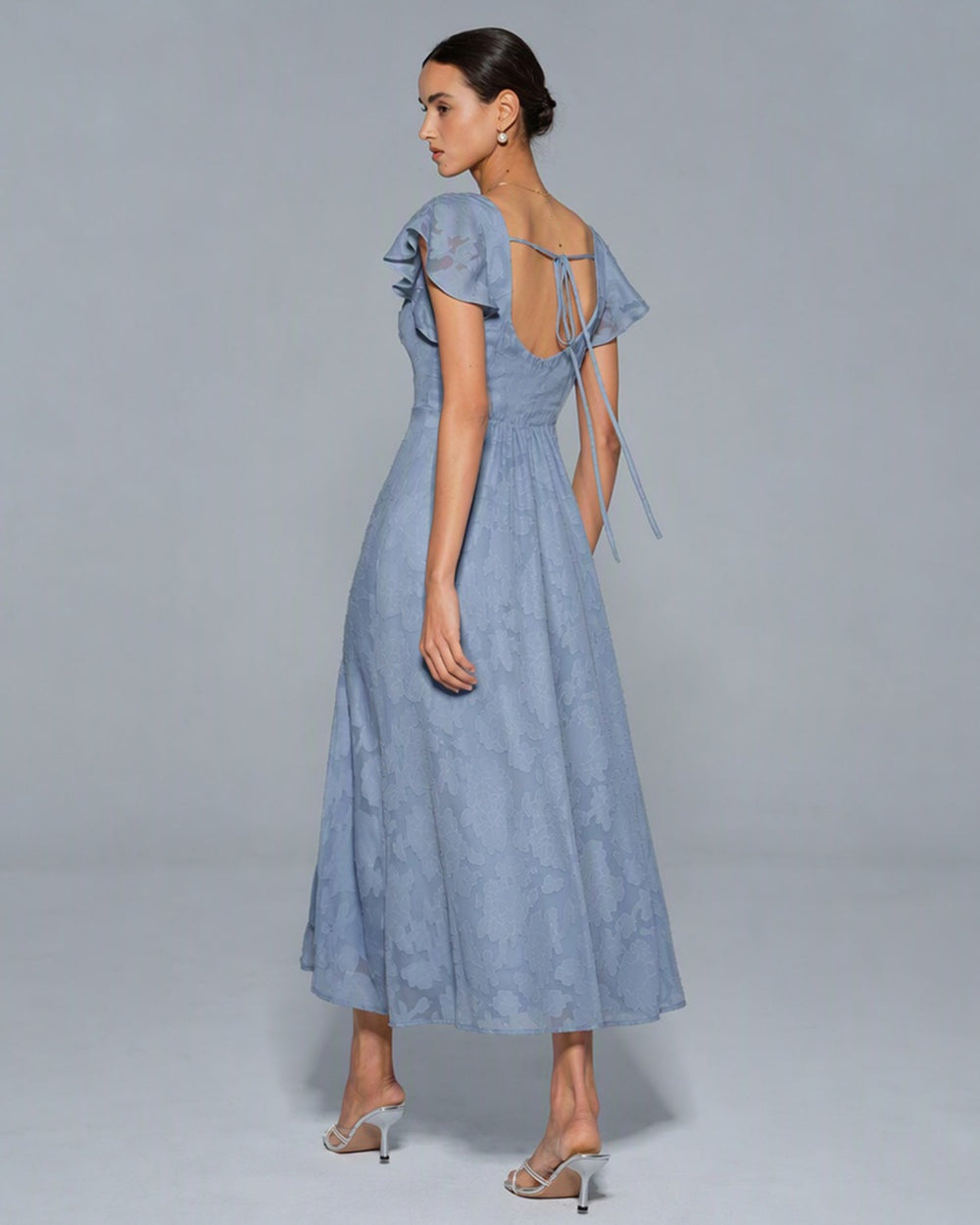 Vestido Emilia | Elegancia en Satén Tono Azul