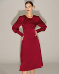 Vestido Ariadna | Elegancia en Satén Tono Vino