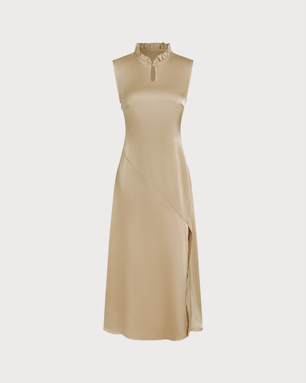 Vestido Blair | Elegancia en Satén Tono Durazno