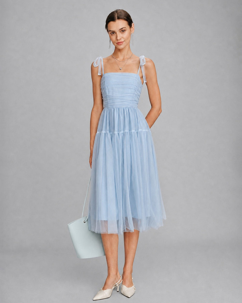 Vestido Julieta | Elegancia en Malla Tono Azul