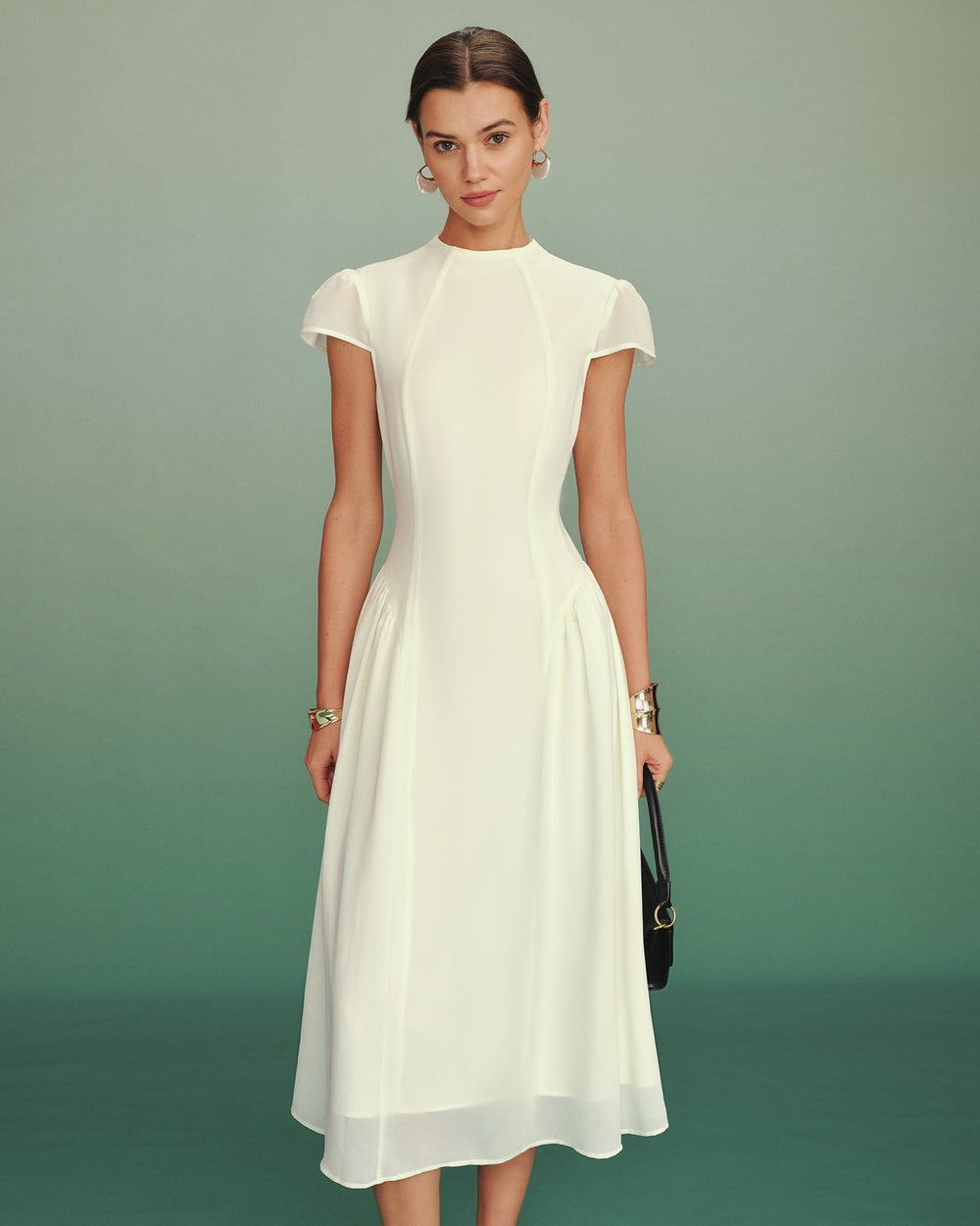 Vestido Catalina | Elegancia en Satén Tono Durazno