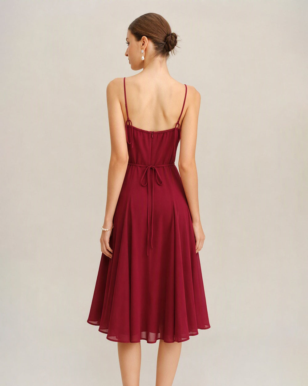 Vestido Julieta | Elegancia en Gasa Tono Rojo