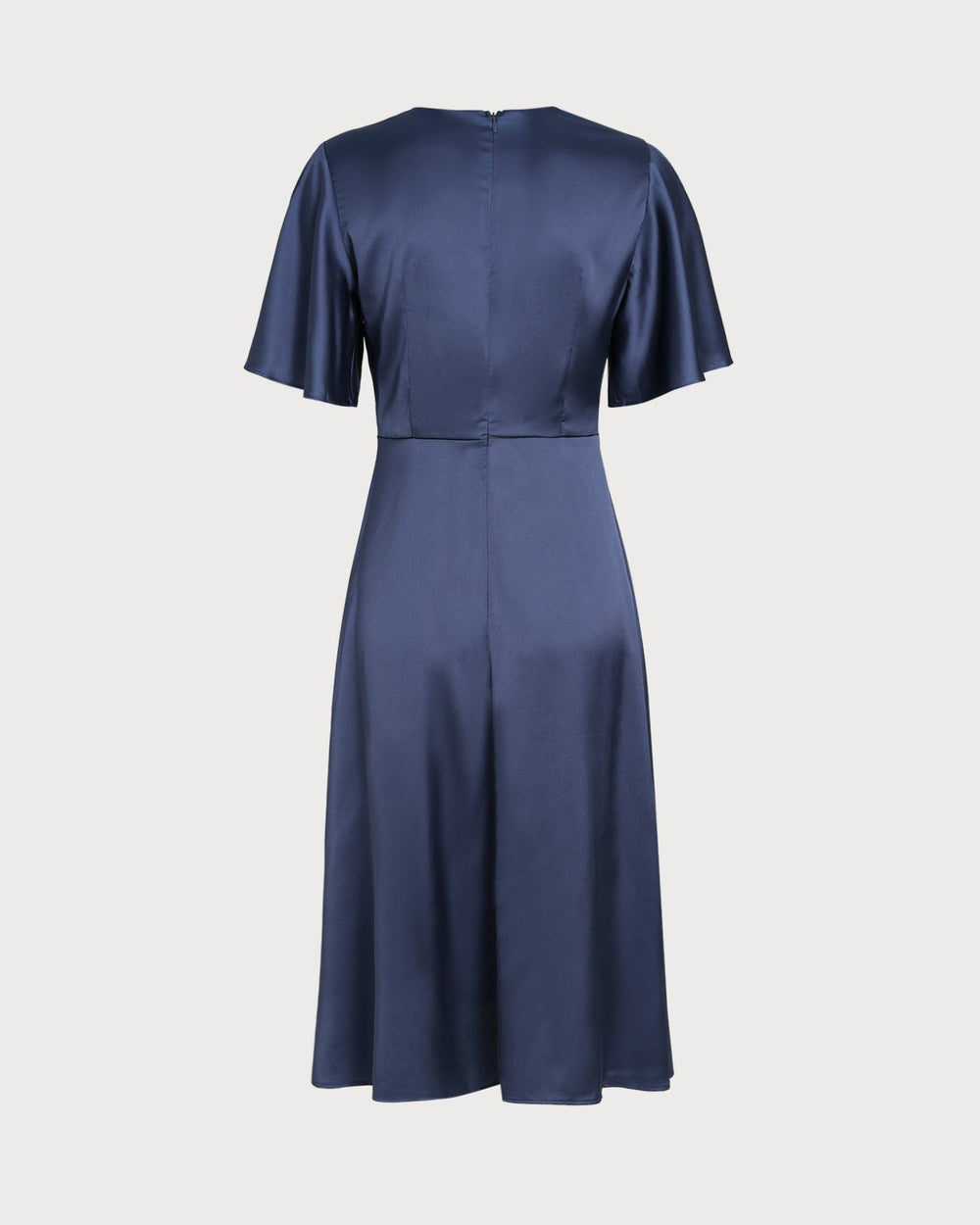 Vestido Alessia | Elegancia en Satén Tono Azul marino