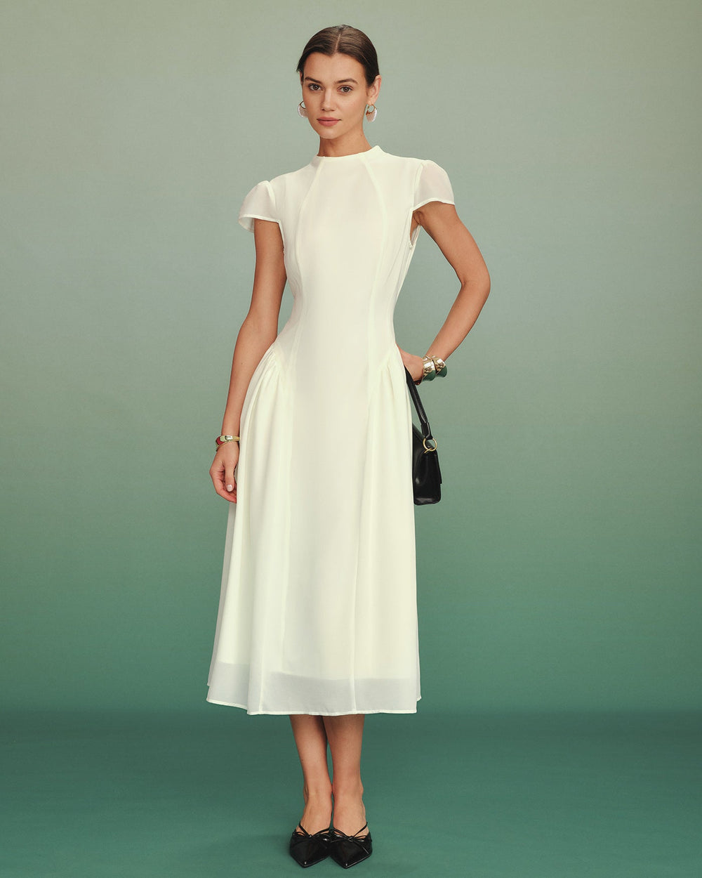 Vestido Catalina | Elegancia en Satén Tono Durazno