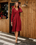 Vestido Olivia | Elegancia en Satén Tono Vino