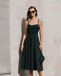 Vestido Carlota | Elegancia en Satén Tono Negro
