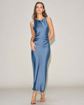 Vestido Ginevra | Elegancia en Satén Tono Azul