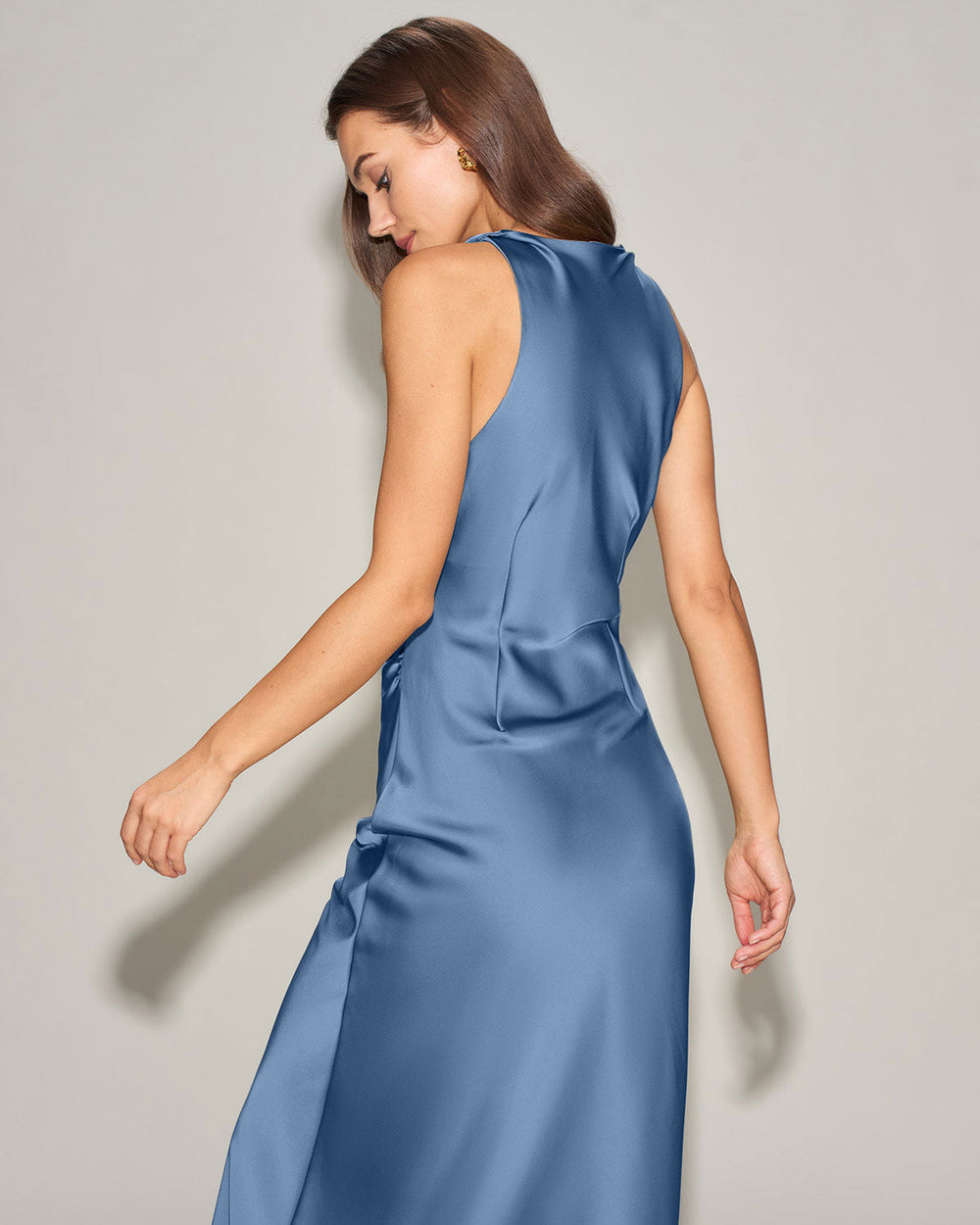 Vestido Ginevra | Elegancia en Satén Tono Azul
