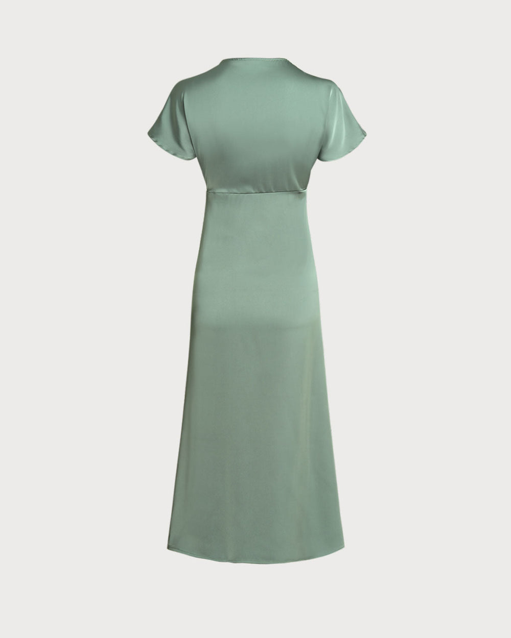 Vestido Antonella | Elegancia en Satén Tono Verde