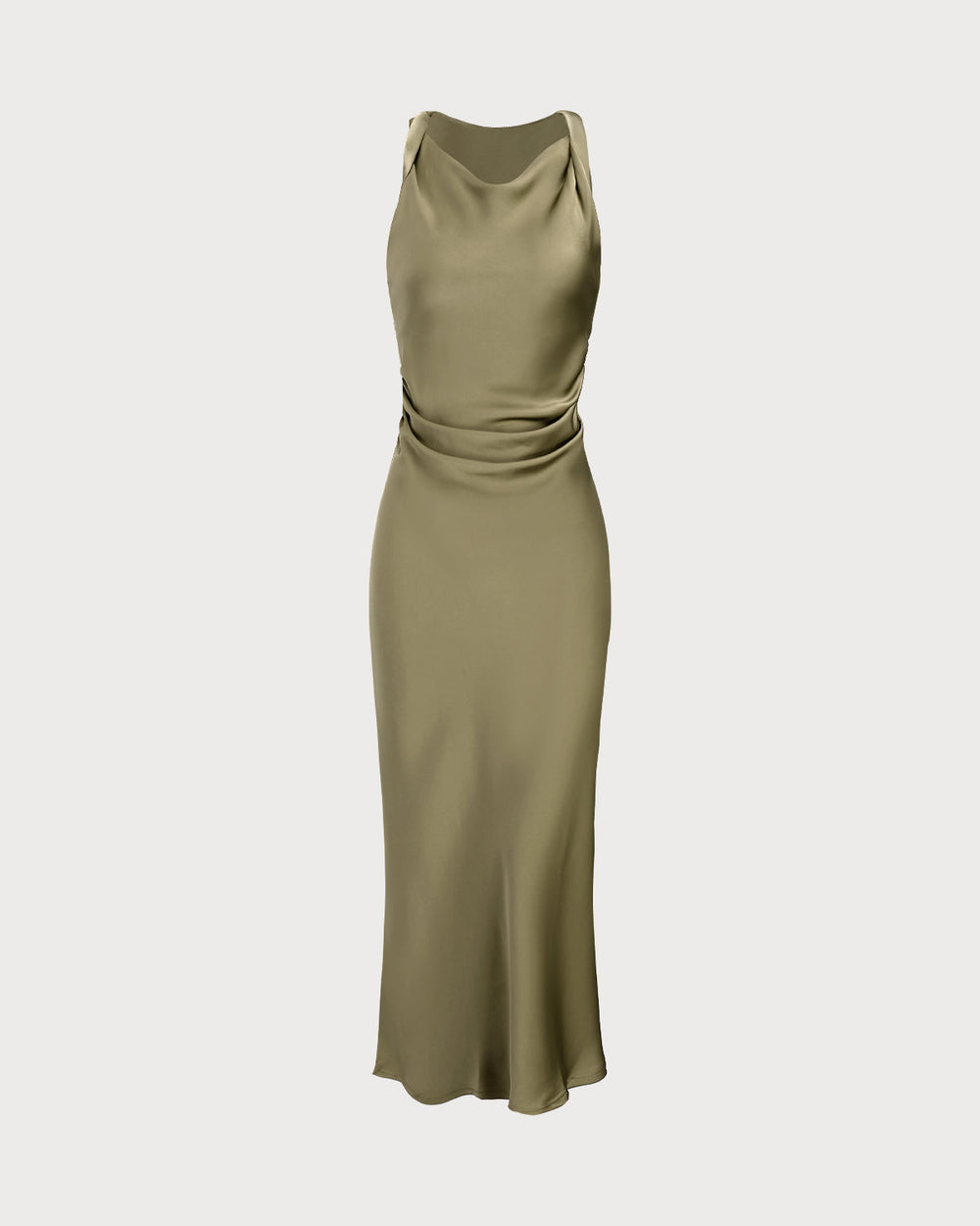 Vestido Genevieve | Elegancia en Satén Tono Verde