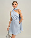 Vestido Renata | Elegancia en Satén Tono Azul