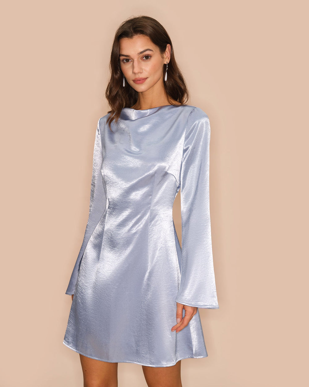 Vestido Leonora | Elegancia en Satén Tono Azul