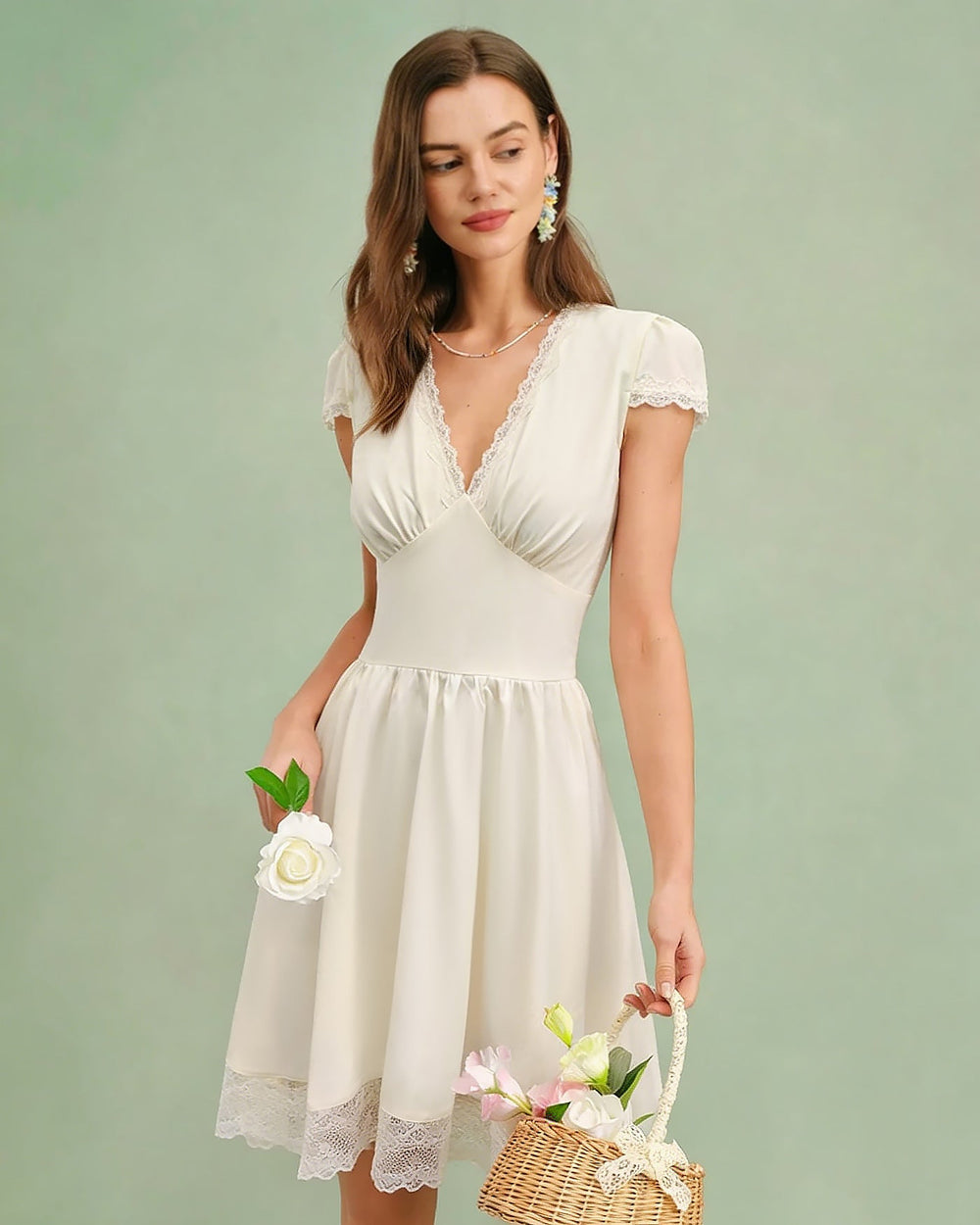 Vestido Serena | Elegancia en Encaje Tono Durazno
