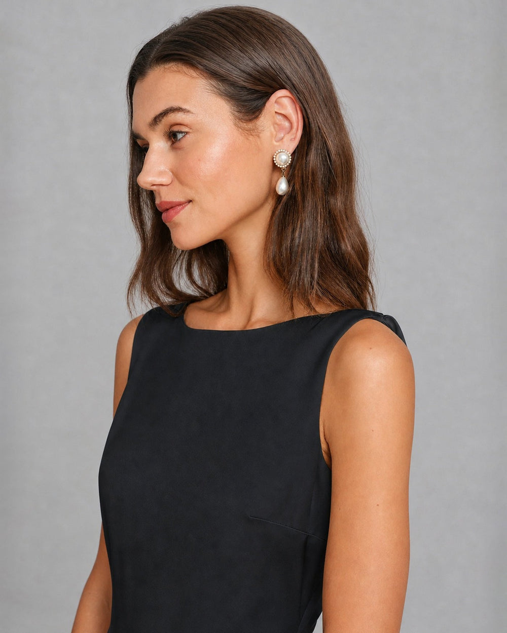 Vestido Miranda | Elegancia en Satén Tono Negro