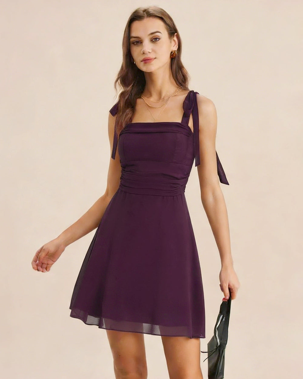 Vestido Olivia | Elegancia en Gasa Tono Morado