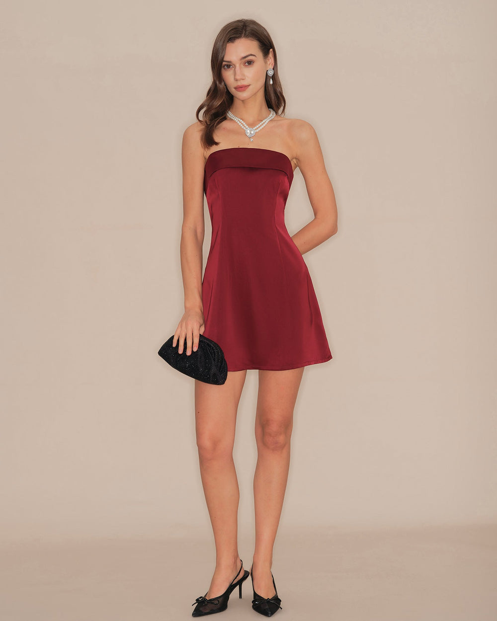 Vestido Ginevra | Elegancia en Satén Tono Rojo