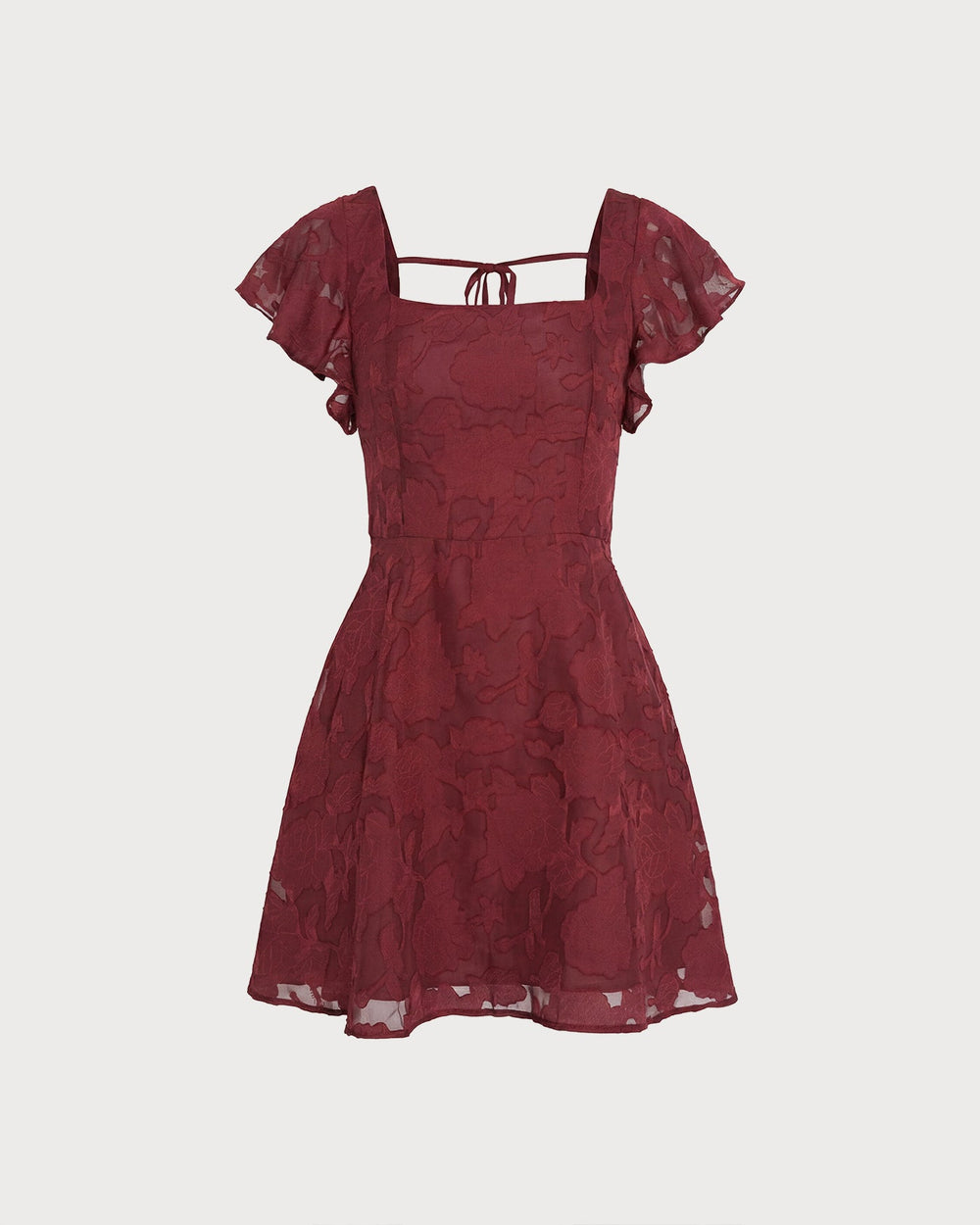 Vestido Serena | Elegancia en Jacquard Tono Vino