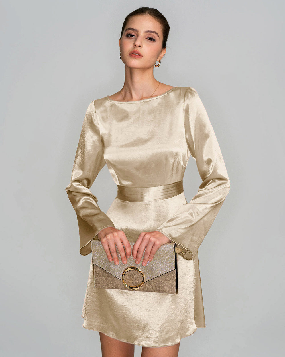 Vestido Valentina | Elegancia en Satén Tono Durazno