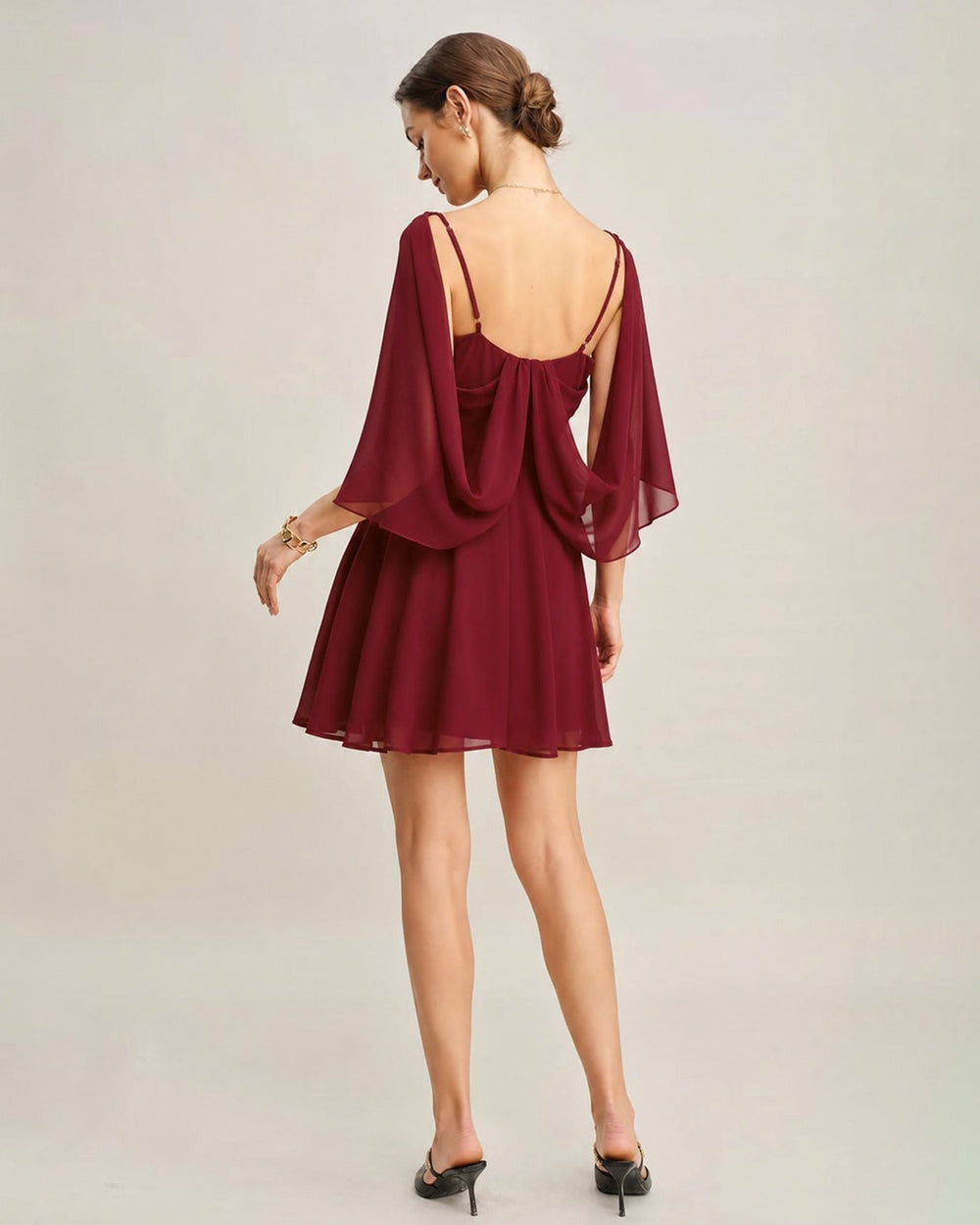 Vestido Isabella | Elegancia en Gasa Tono Rojo