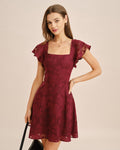 Vestido Serena | Elegancia en Jacquard Tono Vino