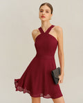 Vestido Victoria | Elegancia en Gasa Tono Vino